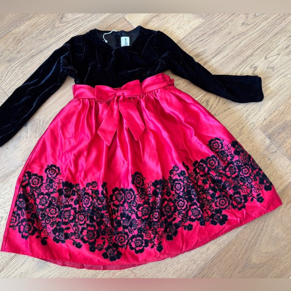 Rare editions velvet Christmas dress 5t - Picture 1 of 4